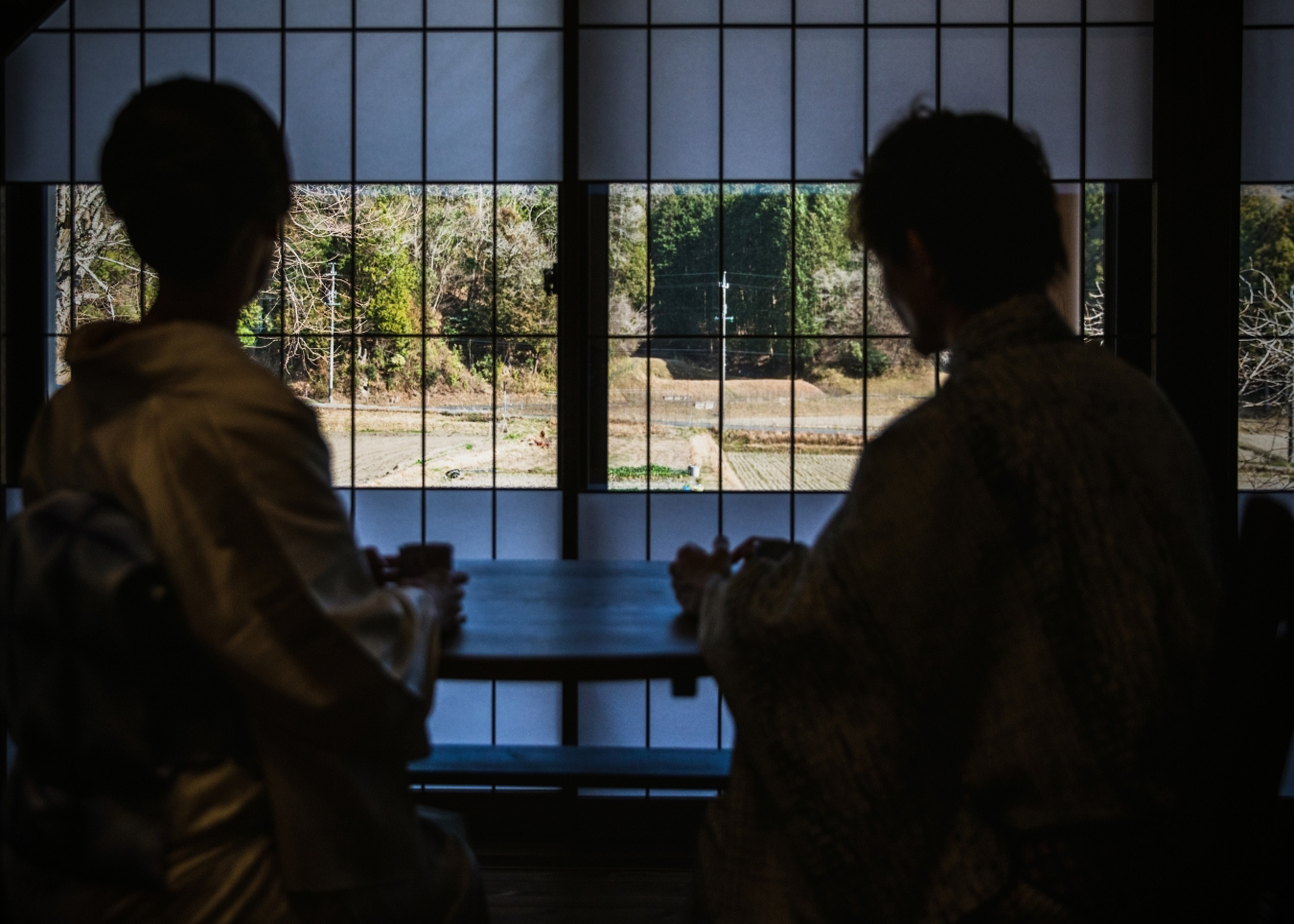 小幡建設【デザイン住宅、和風、省エネ】ダイニングから外を眺めてくつろぐゆったりとした時間