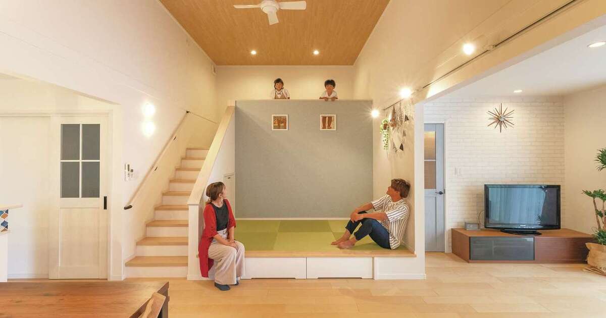 生活しやすく、子どもがのびのび 大きなロフトがある北欧風の平屋｜静