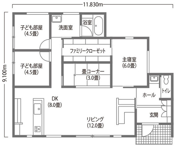 フジモクの家（富士木材） 奥さまセレクトの雑貨が似合う木×白のナチュラル平屋 1階