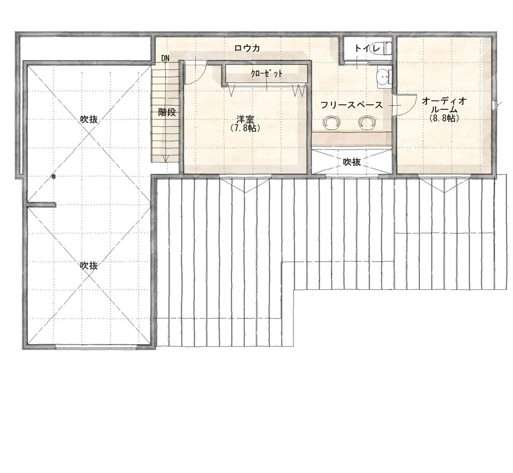 花みずき工房 オンもオフも豊かに暮らす家 2階