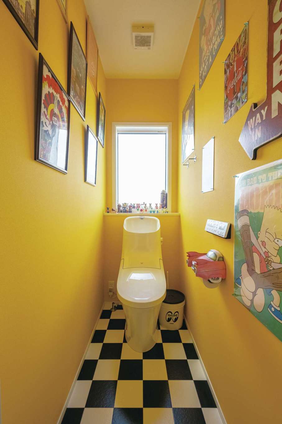 静鉄ホームズ【デザイン住宅、輸入住宅、省エネ】2階トイレは思い切りはじけたレトロポップなアメリカンスタイル