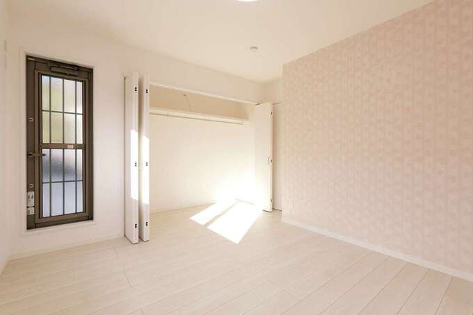 子ども部屋は最初から2部屋を用意。アクセントウォールに癒される