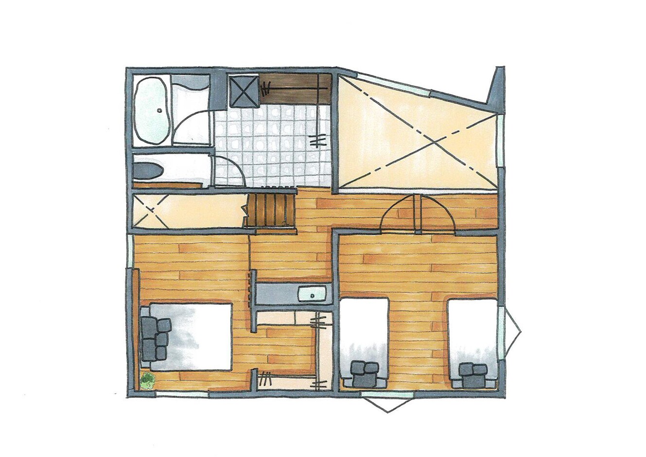 住家 JYUKA trunk house ２階