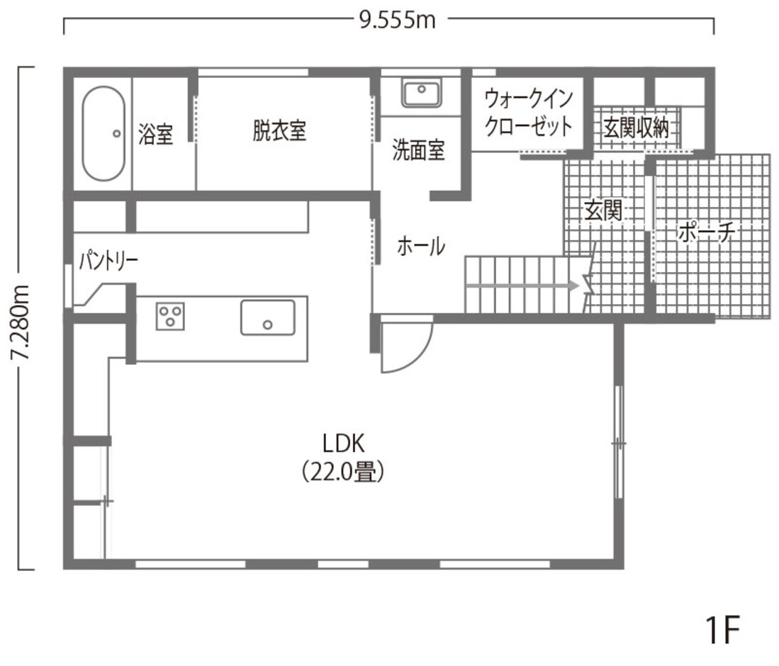 内田建設 豊橋市　道路からの視線を気にせず暮らせる家 1階