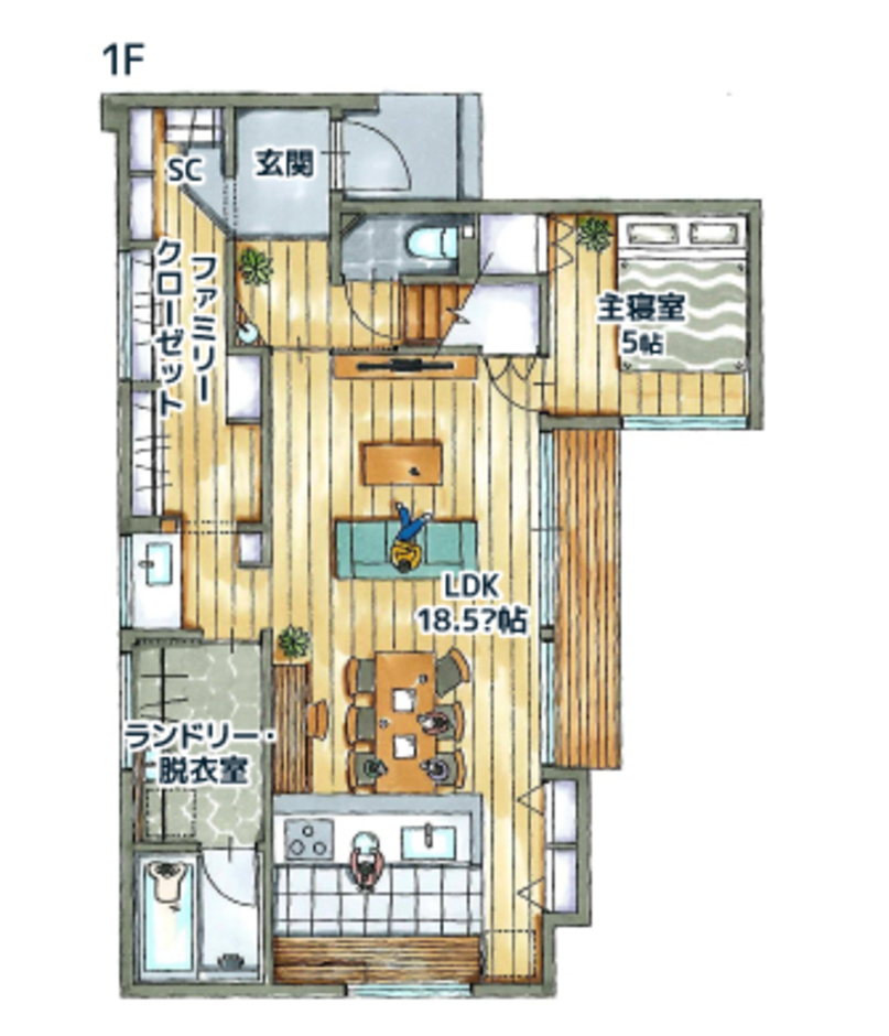 ARRCH アーチ コンパクトだけれど、機能性の充実した住まい 1階