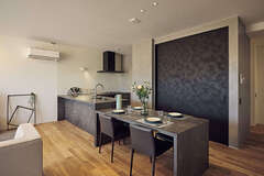 統一感のあるダイニングキッチン