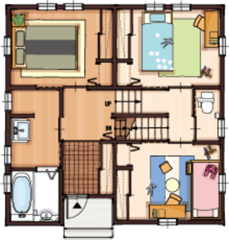 大和建設／BinO西尾南 BinO【MiMi】女性目線の工夫が光る27坪の家 1階