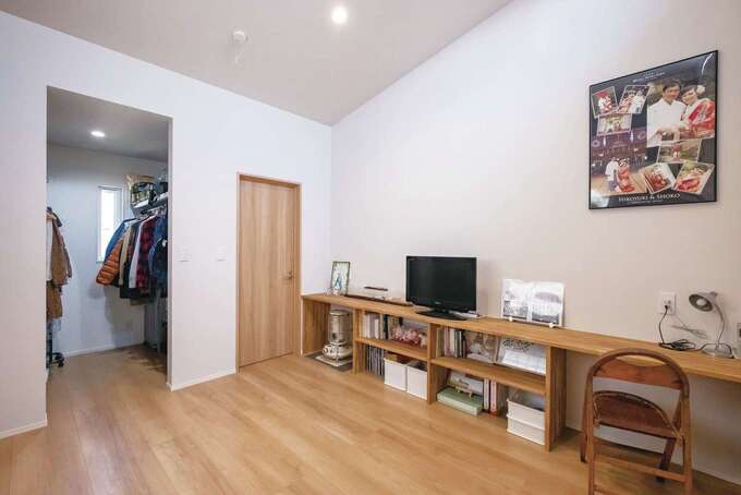 主寝室にはウォークインクローゼットを