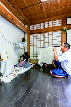 和室を板張りにして洋室に再生。子どもの撮影スタジオに