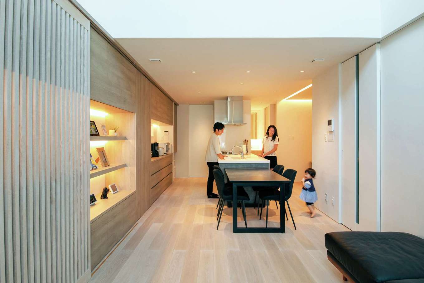 トーリンホーム【デザイン住宅、省エネ、建築家】無駄のない効率的な動線と、空間を最大限に活かして、デッドスペースを極限までそぎ落とした設計