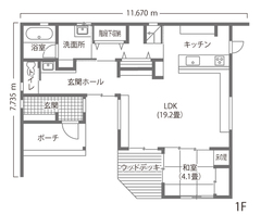 コストを抑え叶えた大空間22畳LDKの家