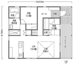 光の差し込む吹抜けで家族のつながりを感じる和モダンの家