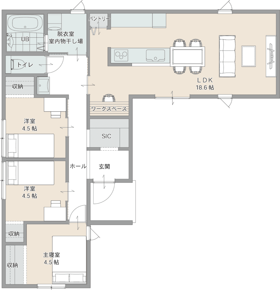 第一伊藤建設 1590万円の超高性能平屋住宅　トレンドの規格型ハイスペックな24坪の建物mys 間取り