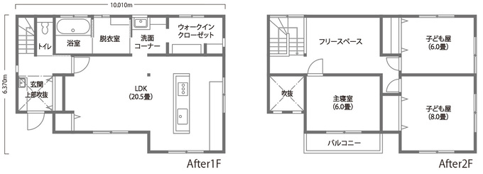 リノベーション後の間取り図