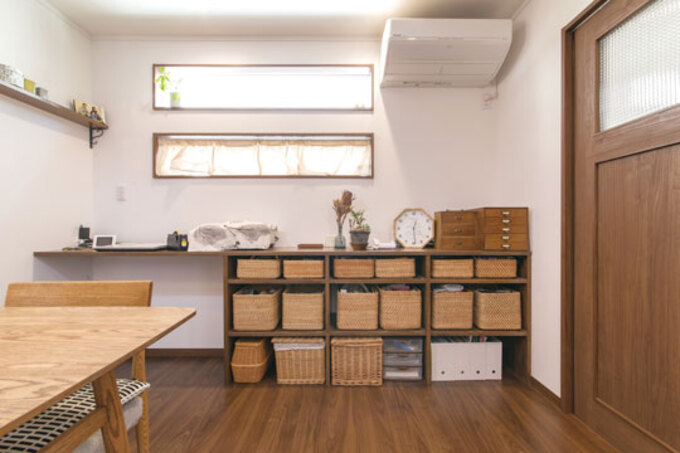 市販の雑貨を使った造作棚など 真似したくなる収納アイデア