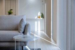 バイカラーを想わせる相性の良い２つのテクスチャーがスタイリッシュ