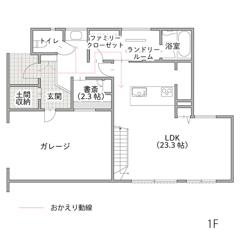 アサヒグローバルホーム スタイリッシュモダンなガレージハウス 1F
