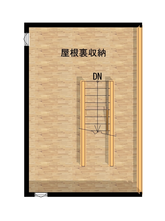 仲田工務店 おうち時間を楽しむ、木のぬくもりが心地よい平屋のおうち 屋根裏収納