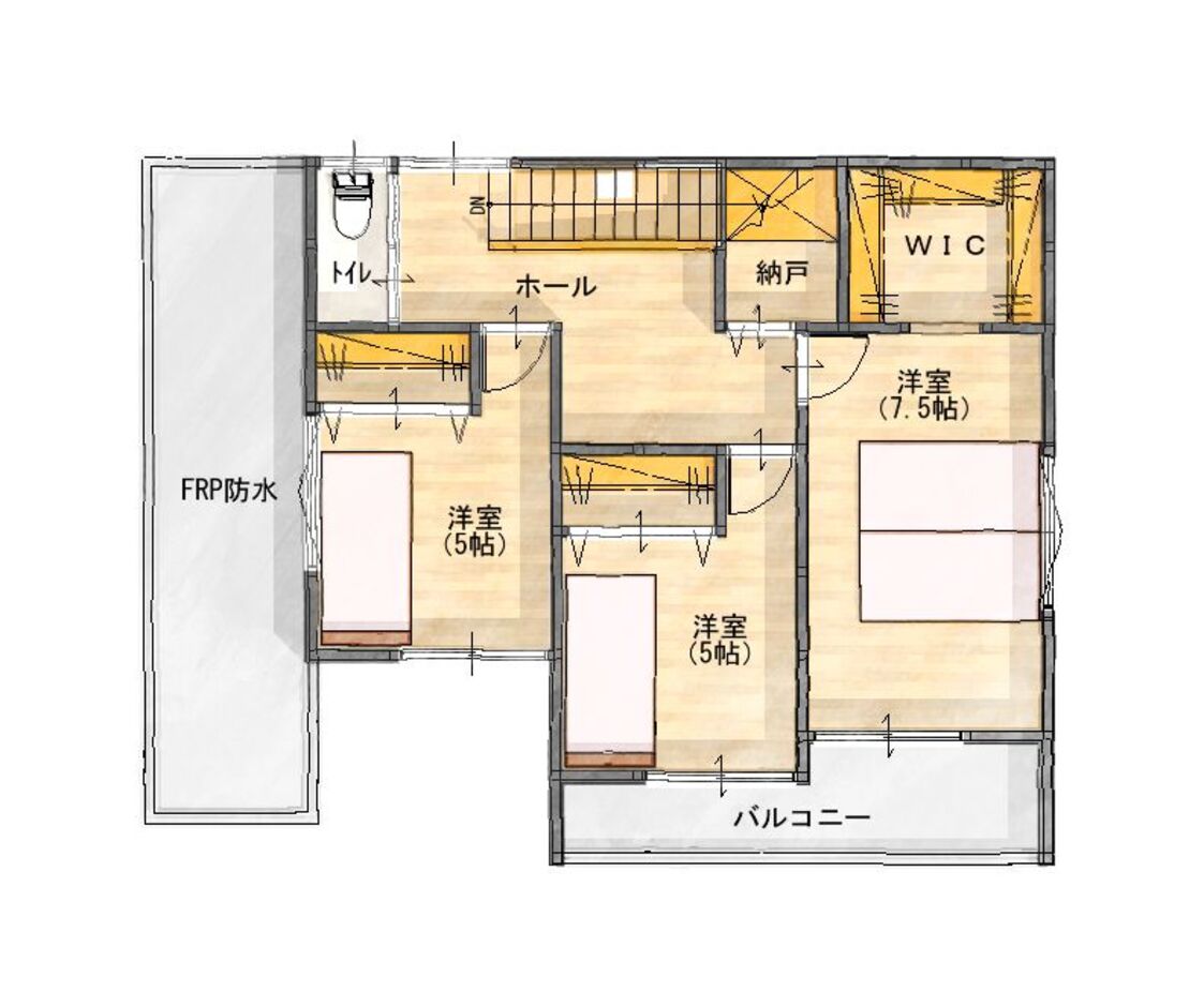 HAPPY HOUSE（山田工務店） 開放感を実感できる♪ アーバンスタイルのお家 2階