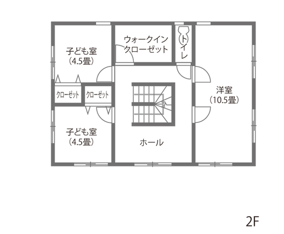 臼幸産業 回遊動線と将来を見据えた間取りで 大家族の今と未来を快適に 2F