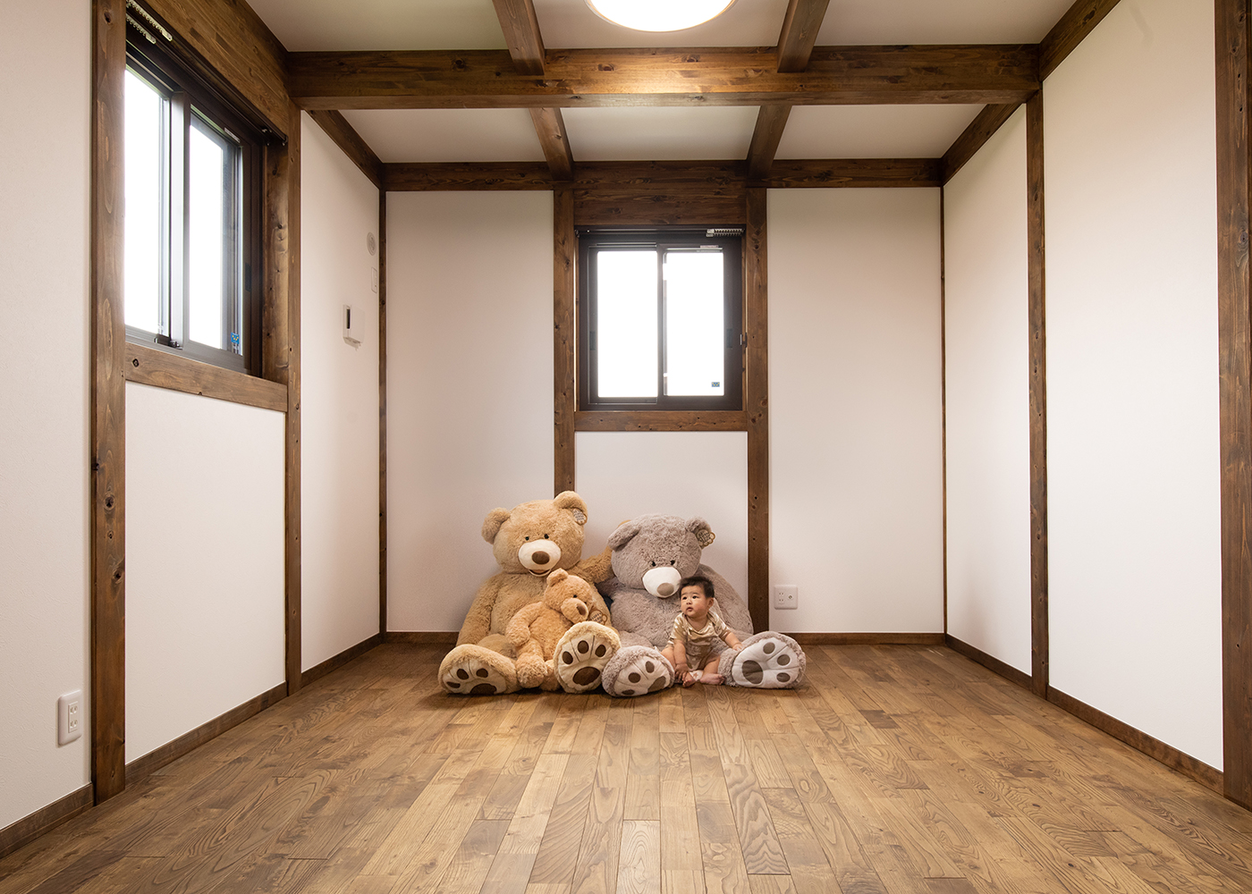 サイエンスホーム【デザイン住宅、和風、間取り】成長に応じて間仕切り可能な子ども部屋