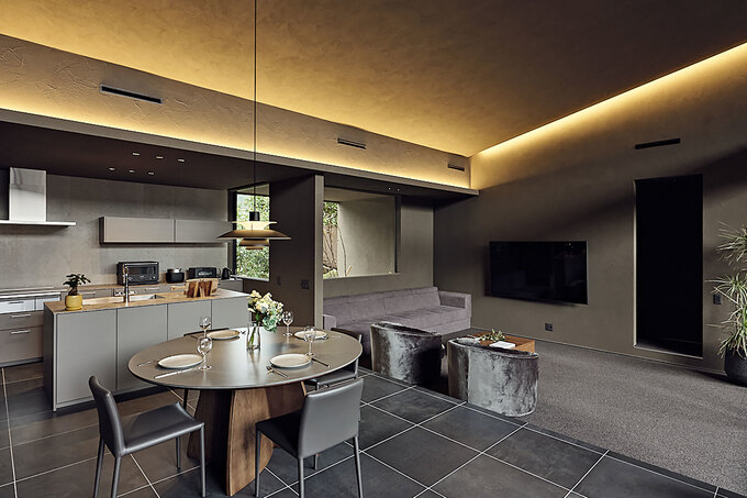 平屋建築ブルーハウス 上質な空間と2つのサウナが心を潤すリゾートな平屋 画像2