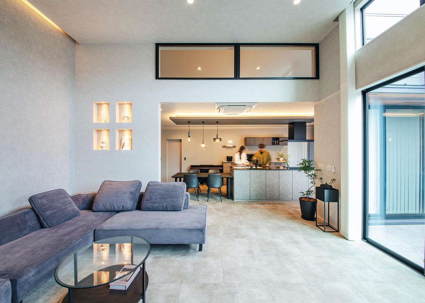 内田建設【子育て、間取り、平屋】グレージュを基調としたリゾートホテルライクなLDK