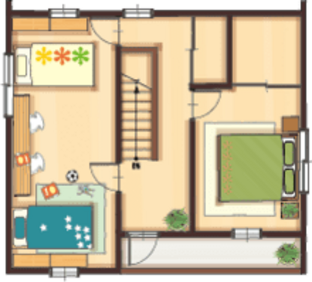 大和建設／BinO西尾南 BinO【CABIN】ムダを削ぎ落して建坪を抑えた26坪の家 2階