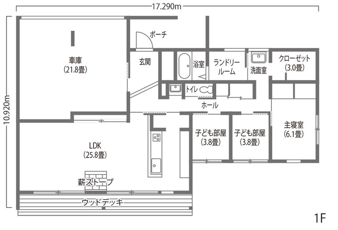 アーキテックス 【グルービー】外と中のつながりが心地いいインナーガレージのある家 1階