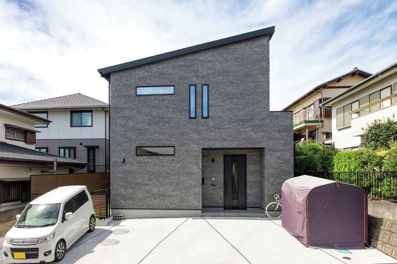 工藤建設【デザイン住宅、子育て、間取り】外観はシンプルに