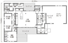 趣味を楽しむ空間も備えたパッシブデザインの平屋