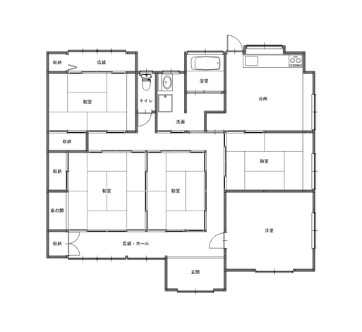 リノベーション前の間取り図