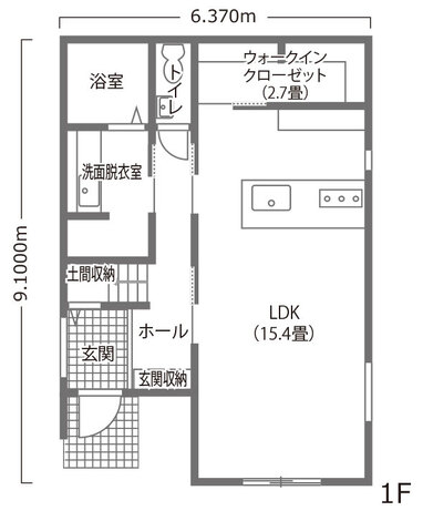 ナイスホーム 動線と素材にこだわったシンプルモダンな長期優良住宅 1階