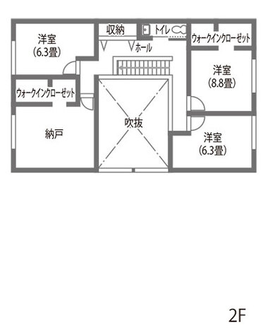 アイ工務店 5倍体力壁で大空間を実現。動線と収納も自慢の住まい 2階