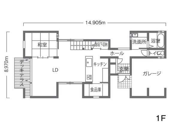一級建築士事務所 GO_AN (ゴアン) 光庭に囲まれ、光と風と一体となって暮らす親子の箱家 1階