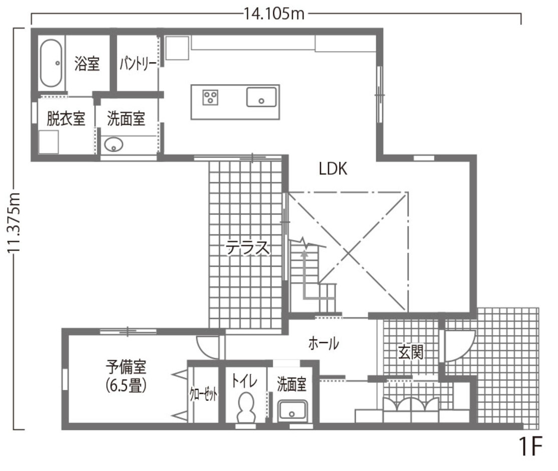 内田建設 豊橋市　リゾートライクな家 1階