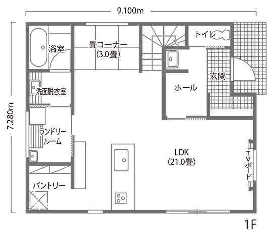 irohaco（アヴァンス） 間取りもコストも妥協なし！無理なく自由設計＆高品質の家を実現 1階