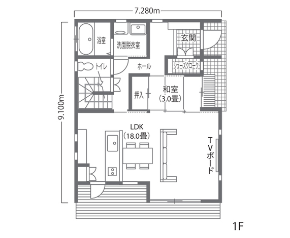 東海ハウス 住むほどに愛着が深まっていく ヒノキと漆喰の心地いい家 1F