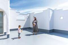 30畳の広さがある屋上庭園