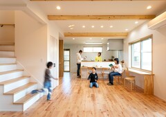 光と風と暮らす大空間が 遊び場＆空手の練習場に！