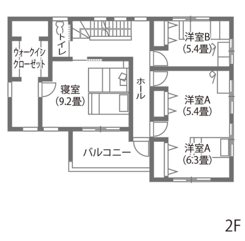 吉川住建 約30畳のLDKと広い庭で、家族がのびやかに暮らす家 2F