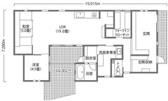 木の香漂う贅たる空間。心も体も癒やされるリビング19畳の天然素材の家