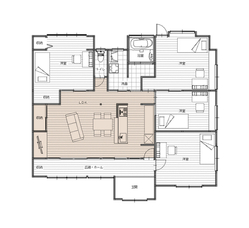 リノベーション後の間取り図