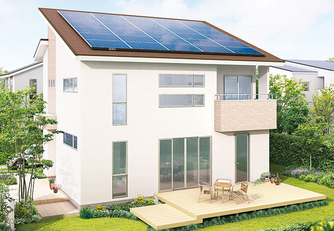 110円で太陽光発電を搭載できる 「楽暮らし発電」の家。詳細は焼 津展示場でじっくり聞いてみよう