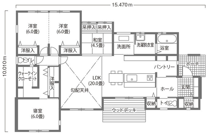 遠州鉄道 遠鉄ホーム 平屋の利便性＋家事ラク間取りで共働き夫婦が叶えたゆとり生活 1F
