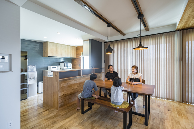 奥さまの家事時間を短縮し 家族と触れ合う時間が増える間取り