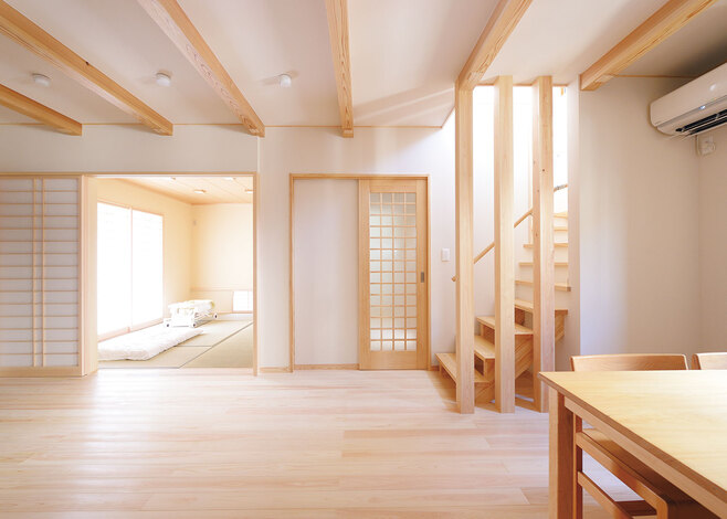 LDKから和室へのつながり