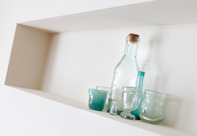 一番最後まで迷ったのは、ニッチの位置とサイズ。奥さまのリズムで配された