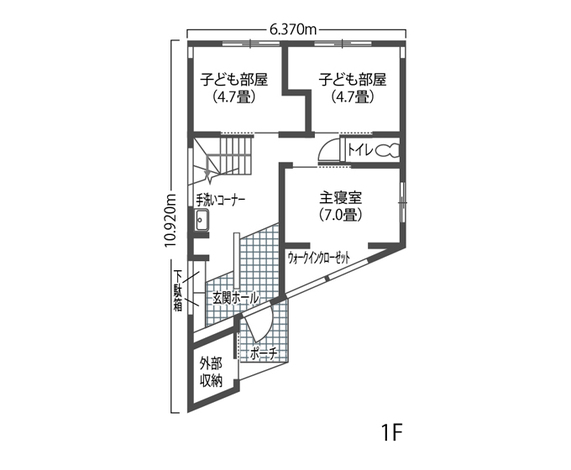 TENアーキテクツ 一級建築士事務所 敷地のハンディを長所に変えた2階リビングのモダンな家 1F