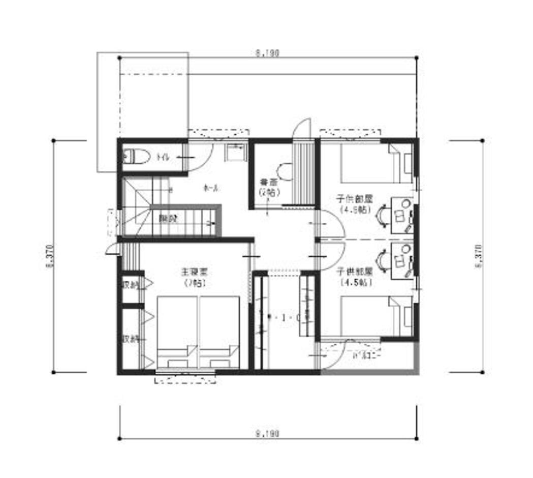 エフエフ住宅 北側玄関を生かした、開放感あふれる3LDKの暮らし 2階